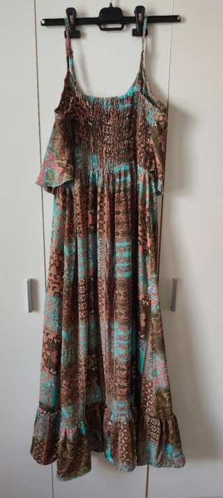 Vestido largo estampado