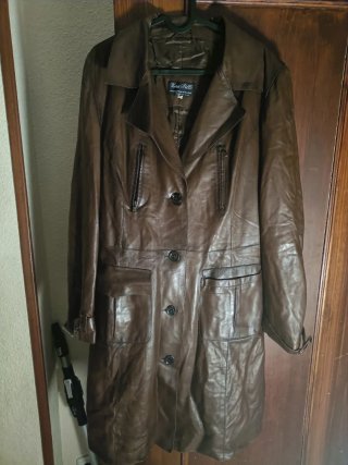 Cappotto in pelle vintage Vera Pelle Marrone