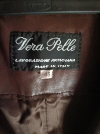 Cappotto in pelle vintage Vera Pelle Marrone