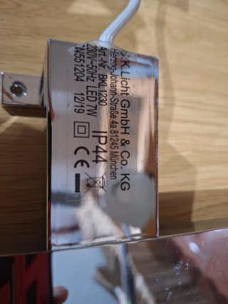 Applique LED per Specchio da Bagno Argento