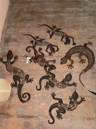Decoración de pared de salamandras