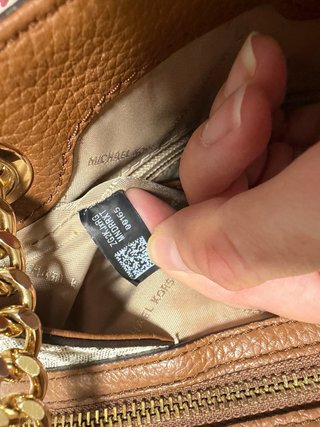 Borsa Michael Kors monogram beige e oro