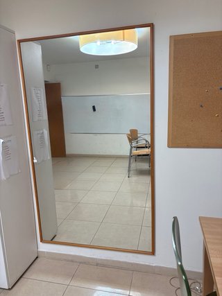 Espejo grande madera y cristal