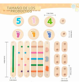 Barras de equilibrio de madera para niñ@s