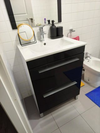 Mueble baño + lavabo + espejo + grifo
