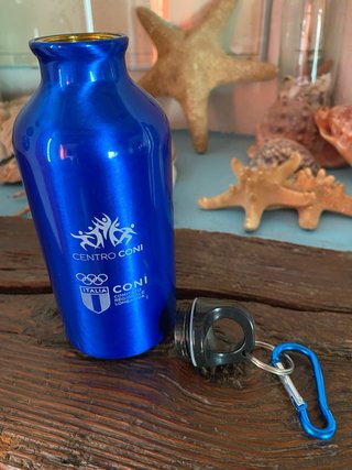 Set Borracce Alluminio Blu e Argento