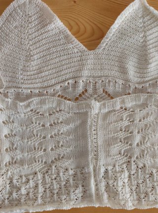 Top de hilo blanco halter