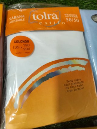 Juego de sábanas bajeras para cama de matrimonio
