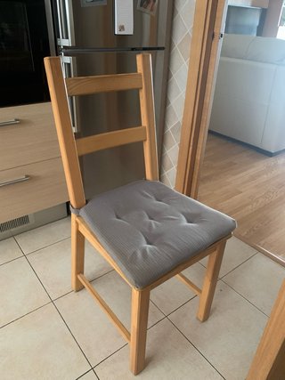 Sillas de cocina madera y tela