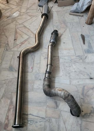 Línea escape turbo 76mm Saxo VTS / 106 GTI