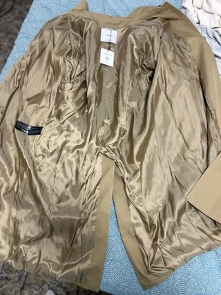 Gabardina Mango Beige/Marrón Talla M