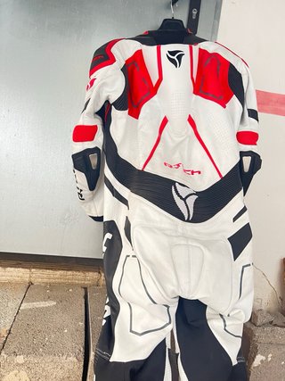 Mono de moto R-tech Talla 56 Blanco/Rojo