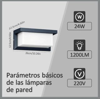 2 Apliques LED Exterior 24W