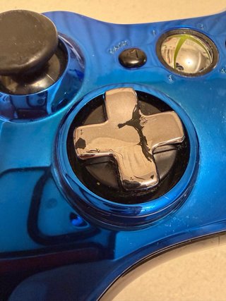 Mando Xbox 360 Azul Cromado
