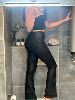 Pantalones de cuero negros talla XS