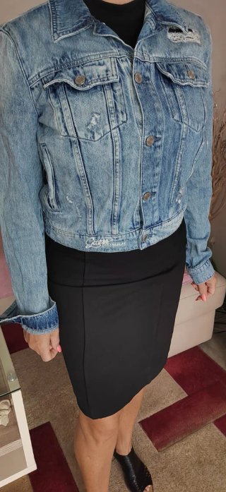 Giacca Jeans Guess Cropped Strappi