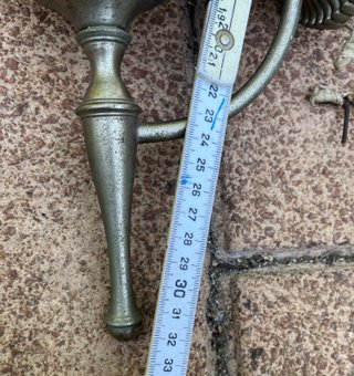 Coppia Applique Vintage Vetro e Metallo