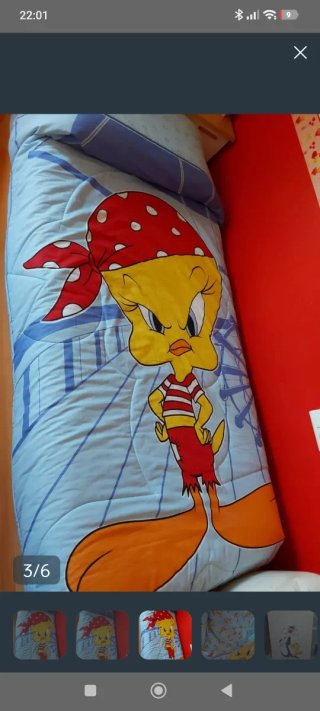 Colcha y estor con estampado de dibujos