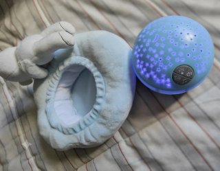 Proyector Estrellas Bebé Peluche Azul