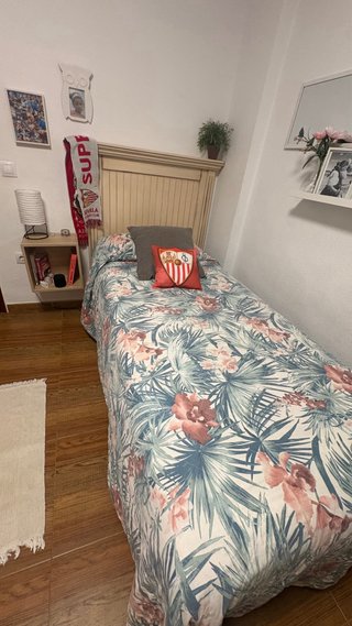 Cabecero madera maciza + Cama 90 cm