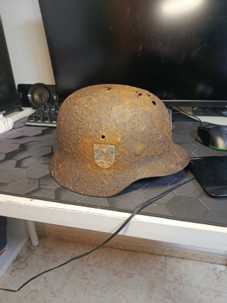 Casco alemán SS doble calcomanía
