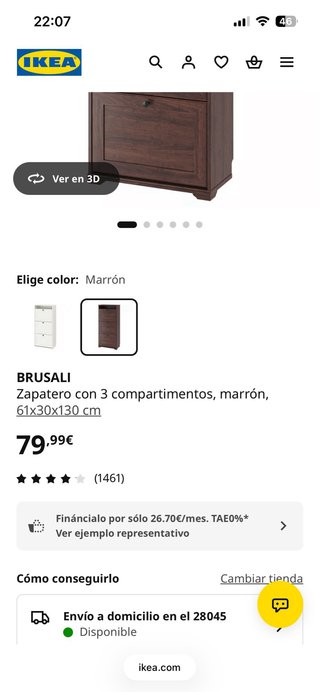 Zapatero Ikea Brusali NUEVO