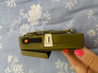 Linterna militar táctica de petaca vintage verde