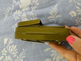 Linterna militar táctica de petaca vintage verde