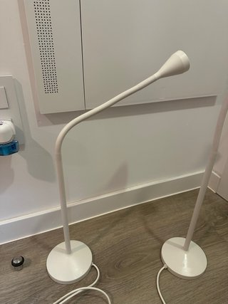 2 Lámparas Escritorio Flexibles Blancas