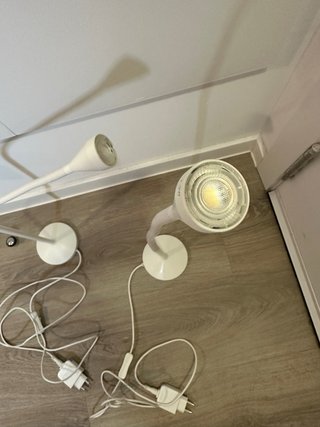 2 Lámparas Escritorio Flexibles Blancas
