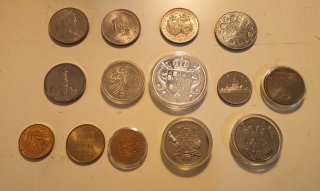 Lote monedas y medallas conmemorativas