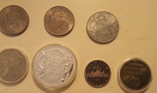 Lote monedas y medallas conmemorativas