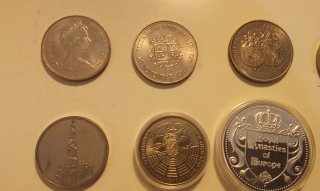 Lote monedas y medallas conmemorativas