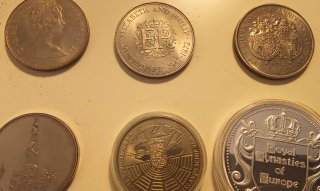 Lote monedas y medallas conmemorativas
