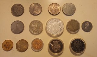 Lote monedas y medallas conmemorativas