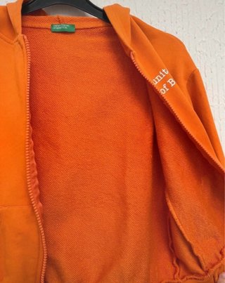 Sudadera Benetton niño naranja