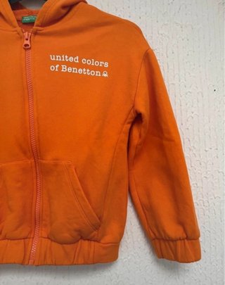 Sudadera Benetton niño naranja