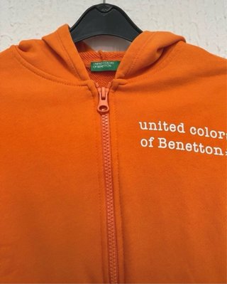 Sudadera Benetton niño naranja