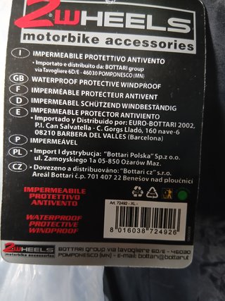 Capa Impermeável 2Wheels Motard XL
