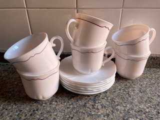 Juego 6 Tazas Vintage Arcopal France