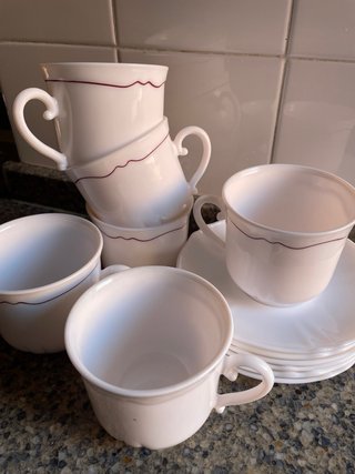 Juego 6 Tazas Vintage Arcopal France