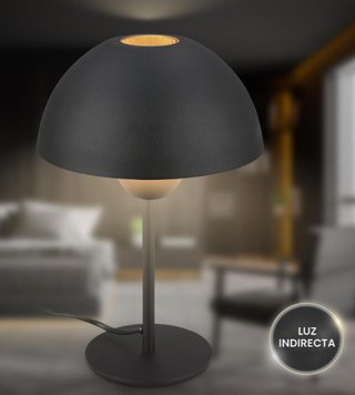 Lámpara de mesa negra Roaprobe E14