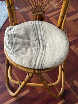 Sillas de comedor de mimbre vintage años 70/80
