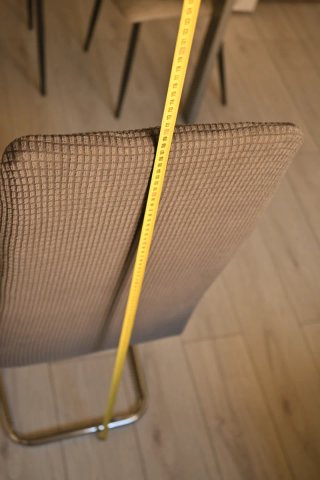 4 Sillas Comedor Tela y Metal