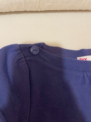 Vestido niña azul y rayas. Talla 5-6 años