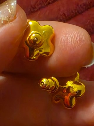 Pendientes flor Swarovski dorados