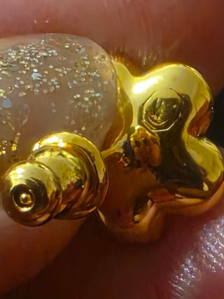 Pendientes flor Swarovski dorados