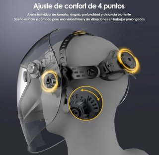 Maschera per saldatura Venom Migvan in argento e nero