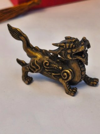 Dos miniaturas antiguas bronce dragón chino son 2