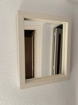 Espejo Marco Madera Beige